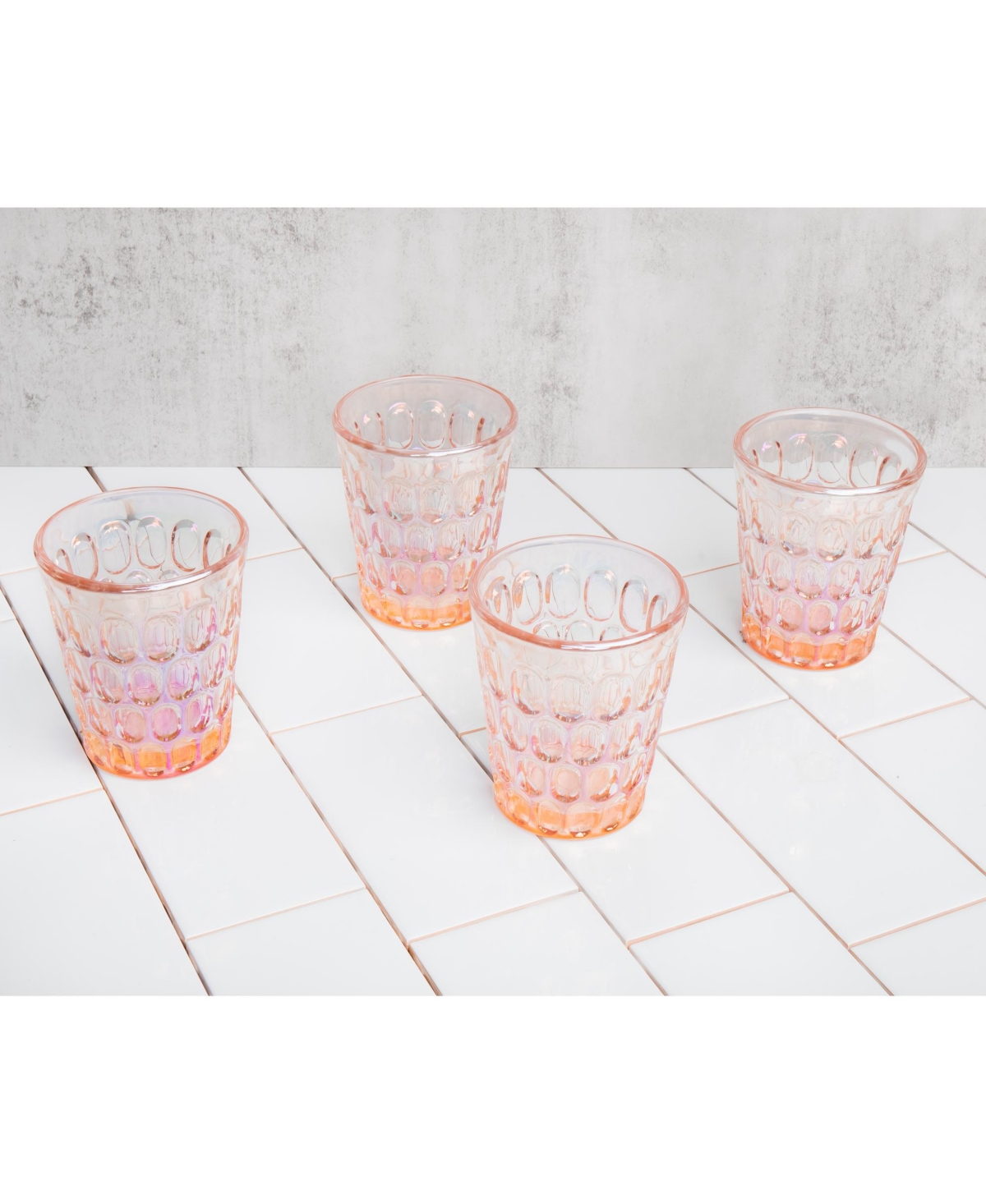 Shop Godinger Rex Double Old-fashioned Glasses, Set Of 8 In Pink