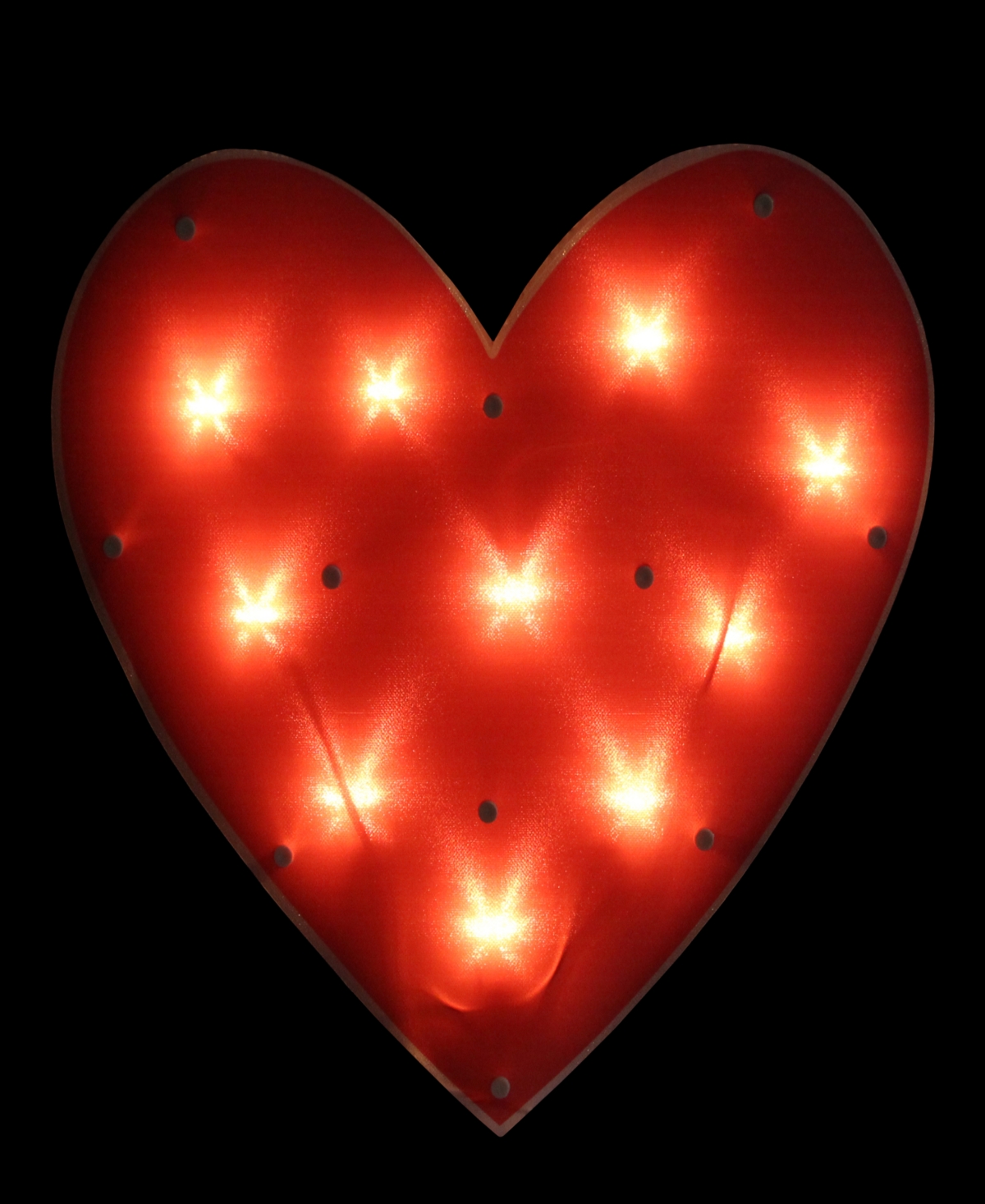 Northlight 13" Lighted Shimmering Heart Valentine's Day Window Silhouette Decoration In Red