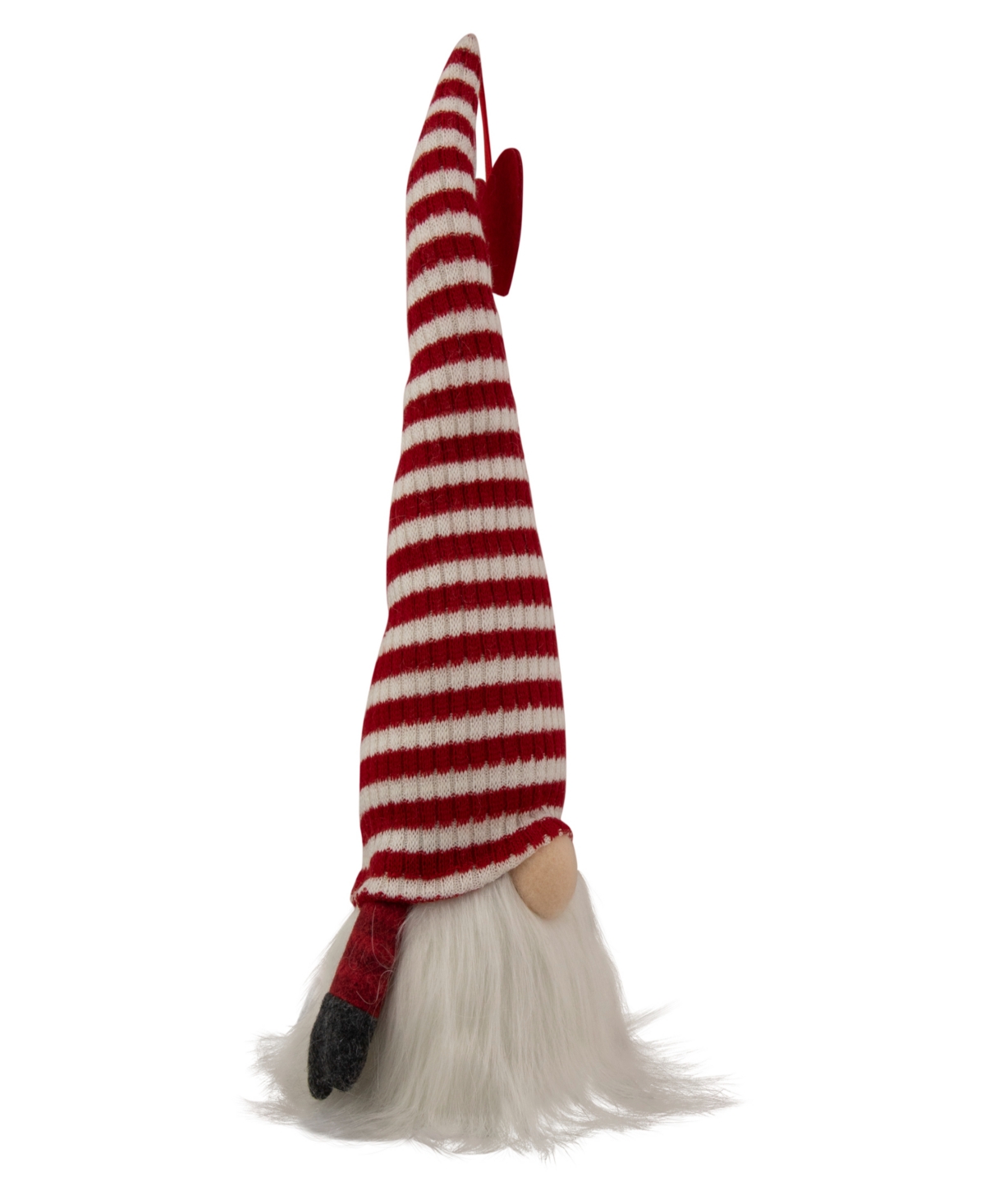 Northlight 13.5" Led Lighted And White Striped Hat Valentine's Day Gnome In Red
