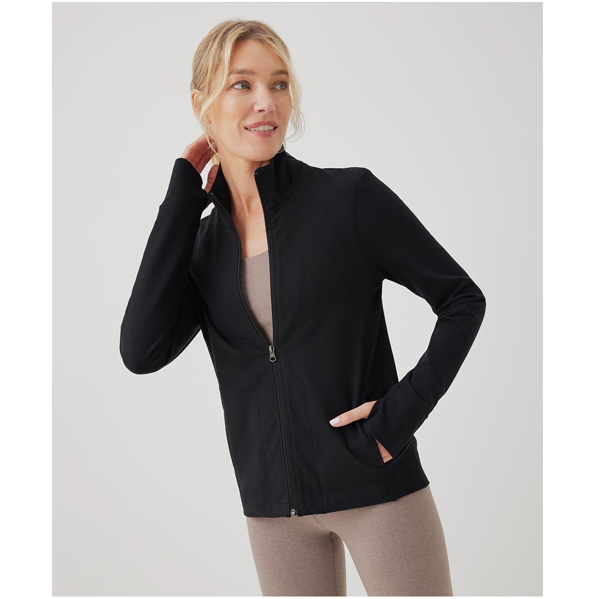 Purefit Slim Zip Up Sweatshirt Made With Organic Cotton - French navy