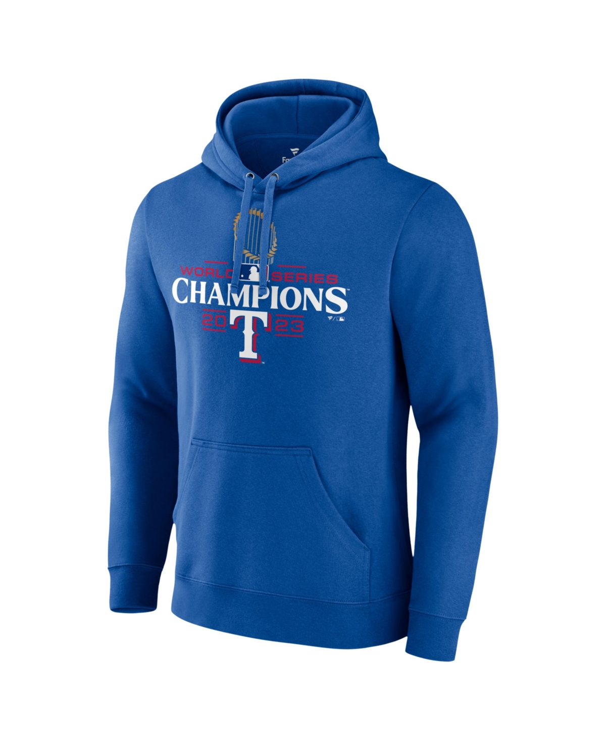 Shop Fanatics Men's  Royal Texas Rangers 2023 World Series Champions Logo Pullover Sweatshirt