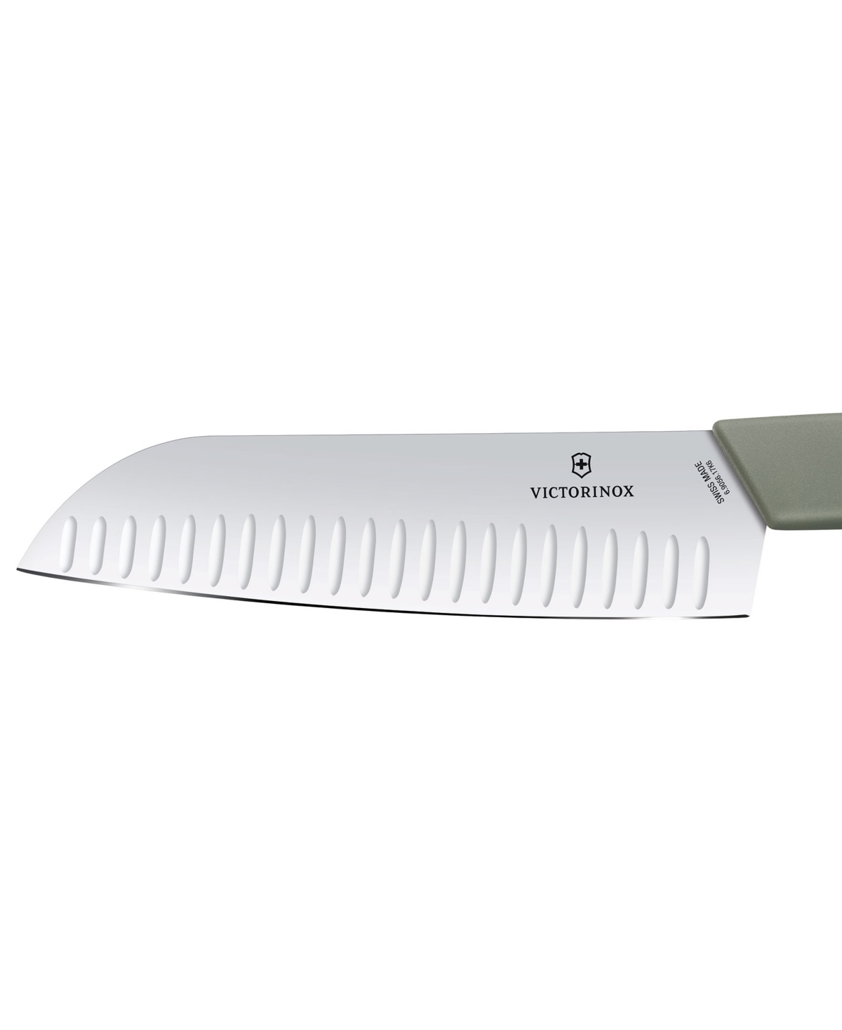 Shop Victorinox Stainless Steel 6.7" Santoku Knife In Green