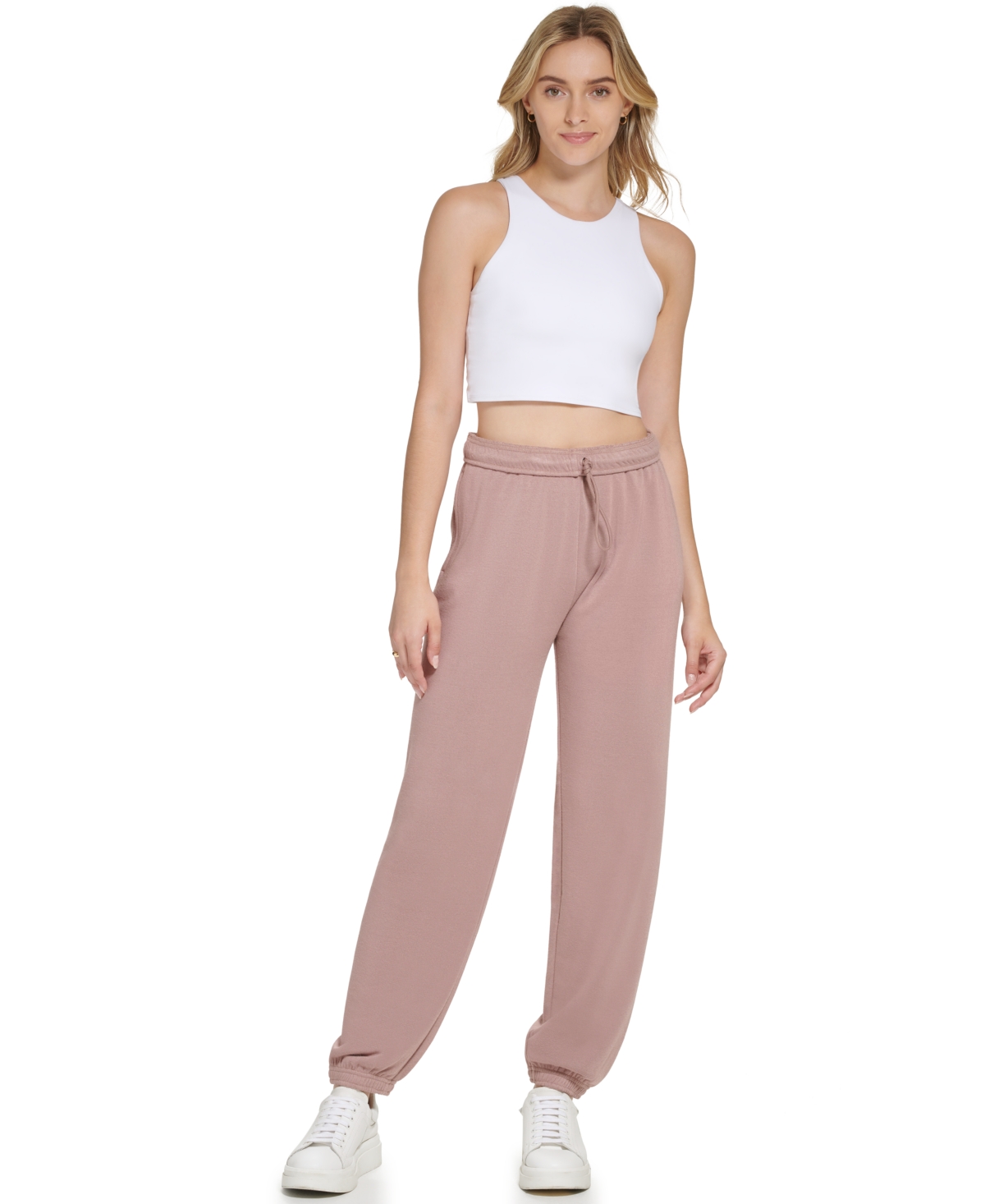 Andrew Marc Sport Women's Furry Fleece Lined Jogger Pants