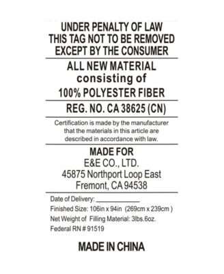 HeiQ Smart Temp Oversized Down Alternative Comforter, King/California King