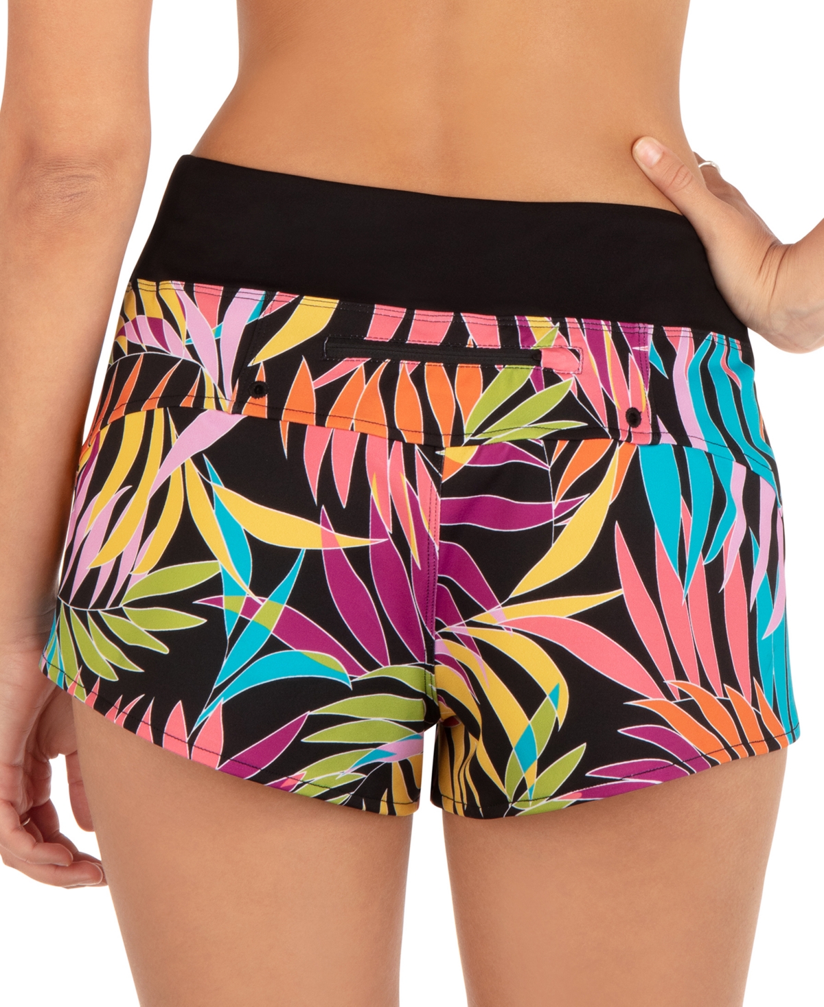 Shop Hurley Juniors' Tropic Dance Pull-on Board Shorts In Black