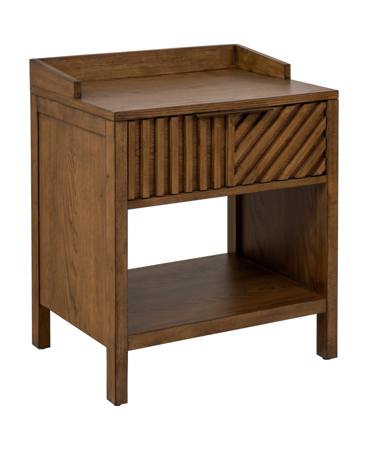 Ink+ivy 23.75" Sunset Cliff Wide 1-drawer Wood Nightstand With Shelf In Brown