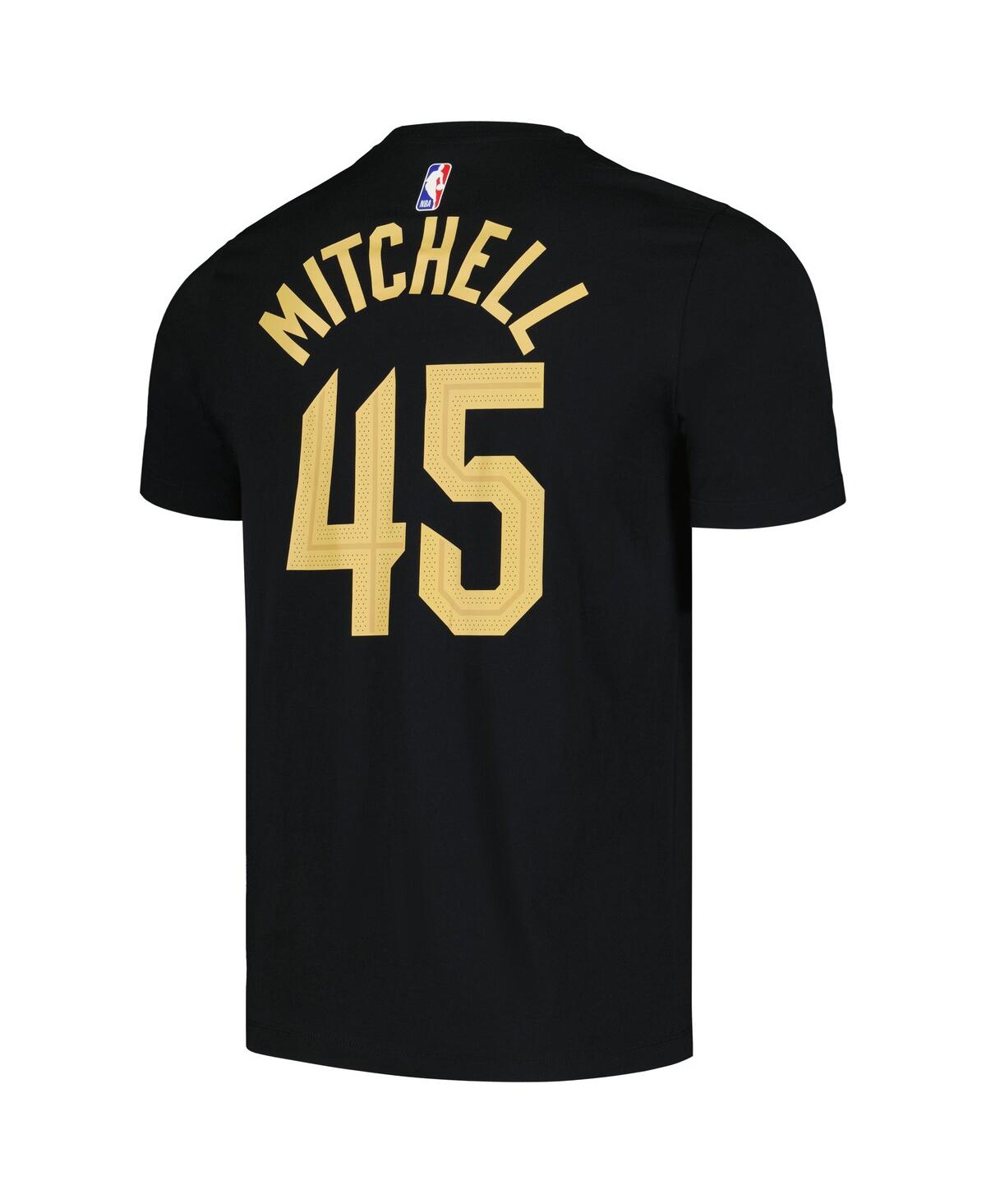 Jordan Men's  Donovan Mitchell Black Cleveland Cavaliers 2022/23 Statement Edition Name And Number T- In Black