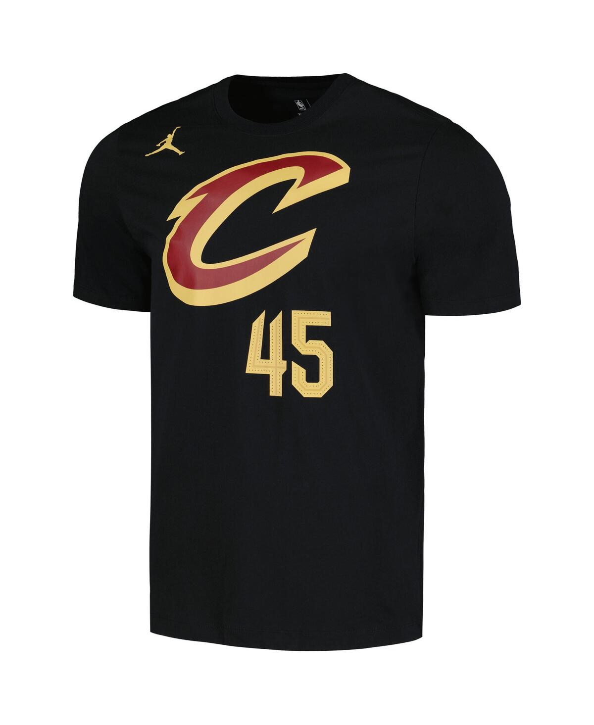 Jordan Men's  Donovan Mitchell Black Cleveland Cavaliers 2022/23 Statement Edition Name And Number T- In Black