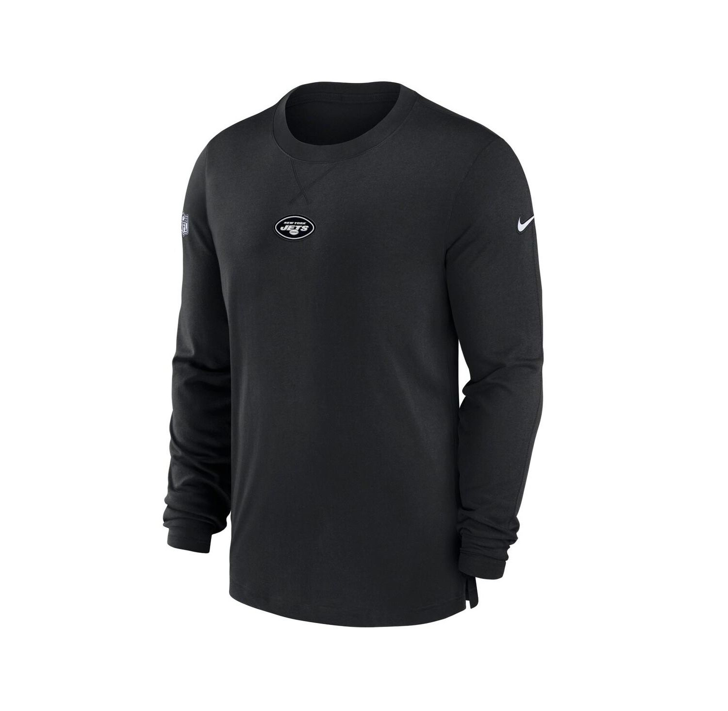 Men's Black New York Jets 2023 Sideline Performance Long Sleeve T-shirt