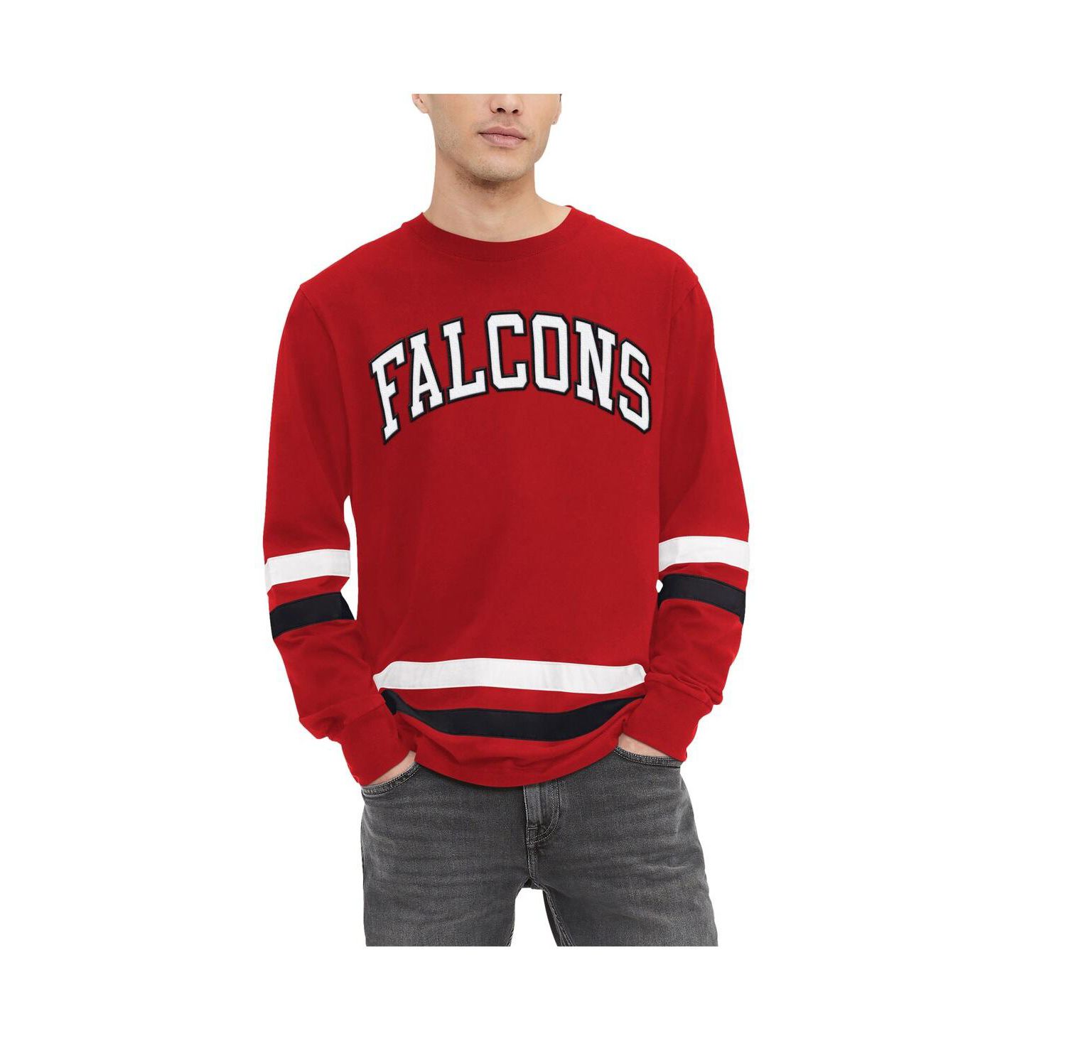 Men's Red, Black Atlanta Falcons Nolan Long Sleeve T-shirt
