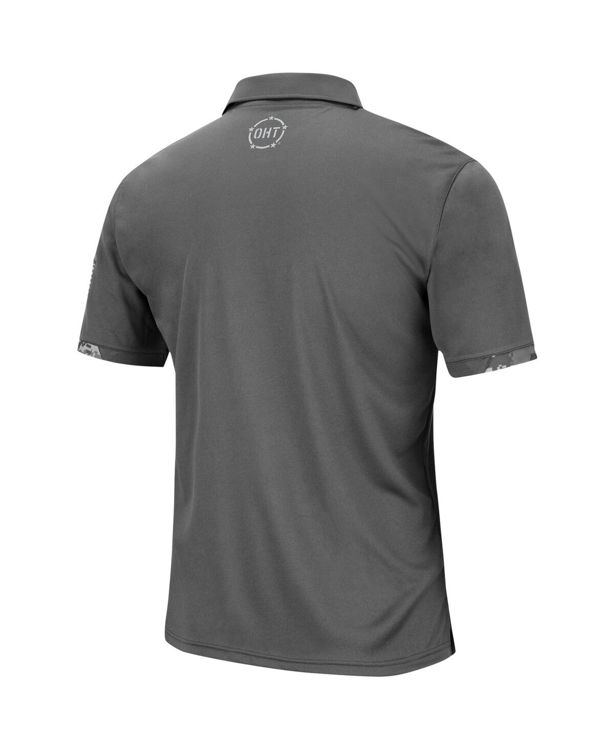Colosseum Charcoal Kansas Jayhawks Rival Oht Military Appreciation Polo In Charcoal