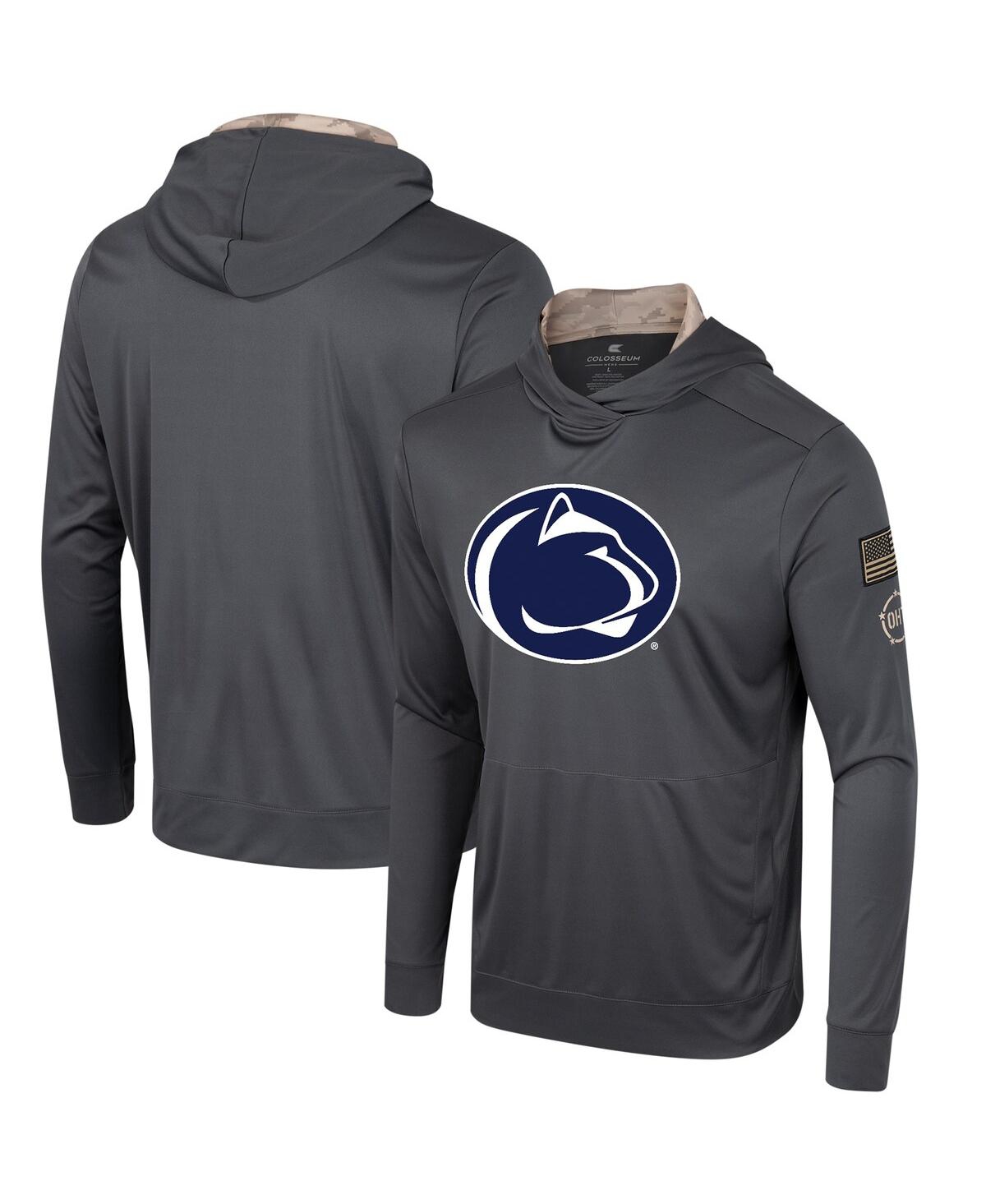 Men's Colosseum Charcoal Penn State Nittany Lions Oht Military-Inspired Appreciation Long Sleeve Hoodie T-shirt - Charcoal