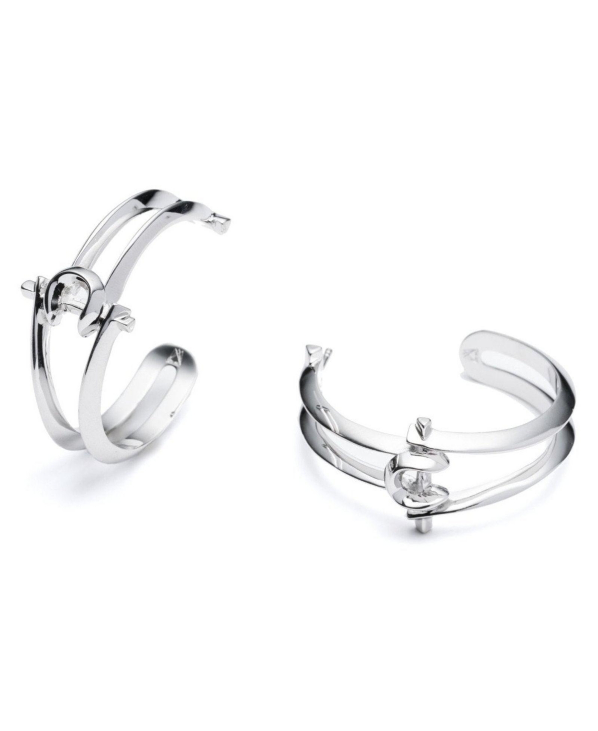 Marcy Hoop Earrings - Silver