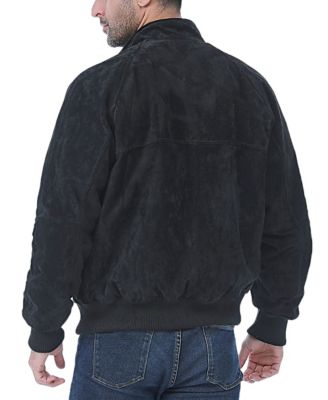 Landing Leathers Men WWII Suede Leather Bomber Jacket - Tall