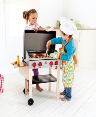 Wooden Gourmet Grill and Shish Kabob Play Kitchen
