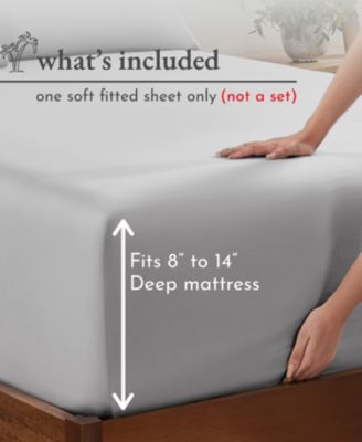 Deep Pocket King Fitted Sheet Only - Soft 100% Cotton Sateen