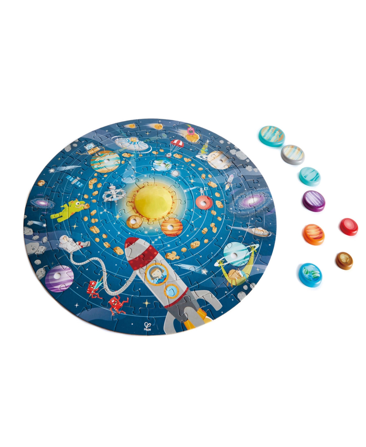 Hape Solar System Wooden Puzzle, 110 Pieces In Multi