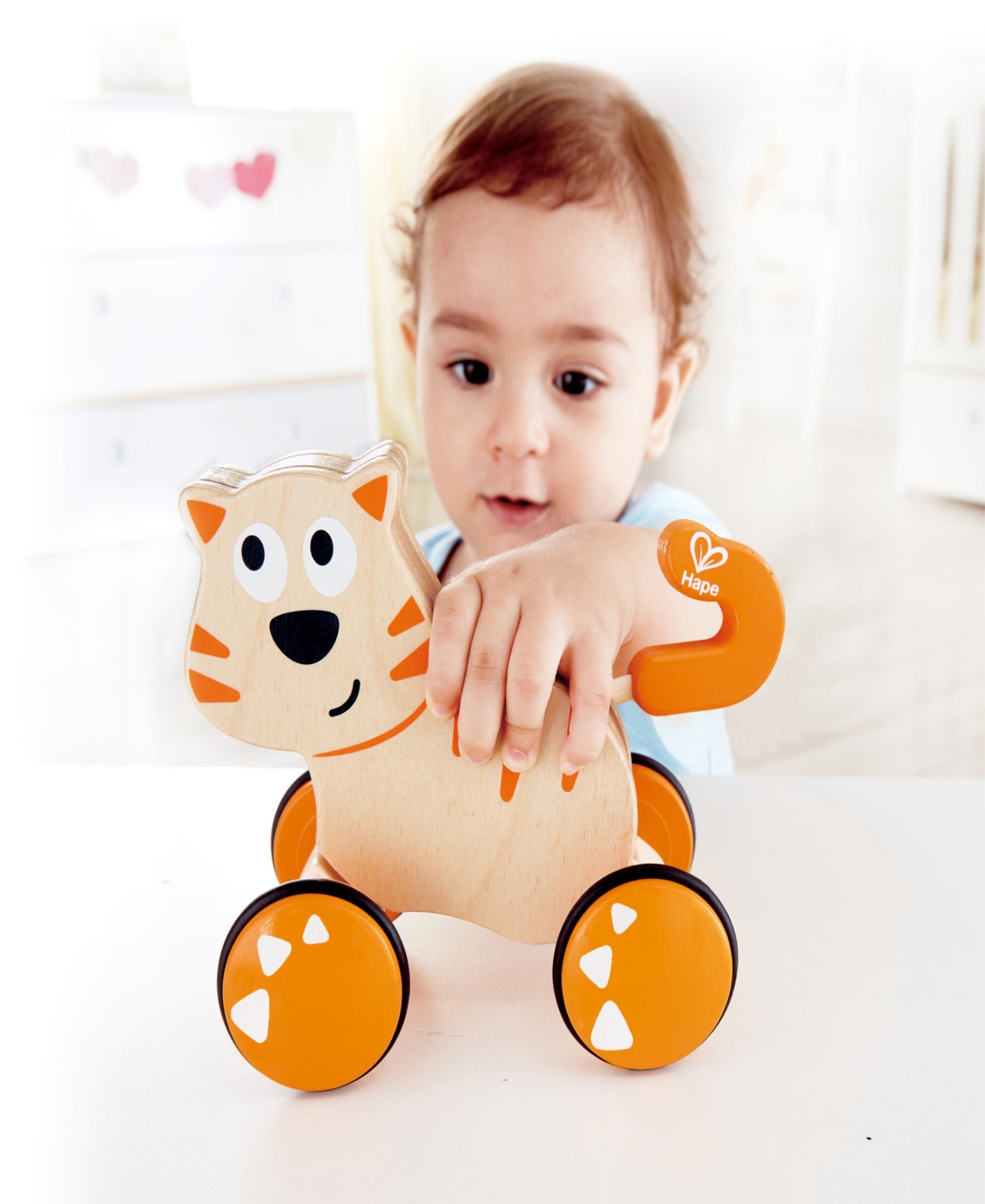 Shop Hape Dante Cat Push Go Toddler Toy In Multi