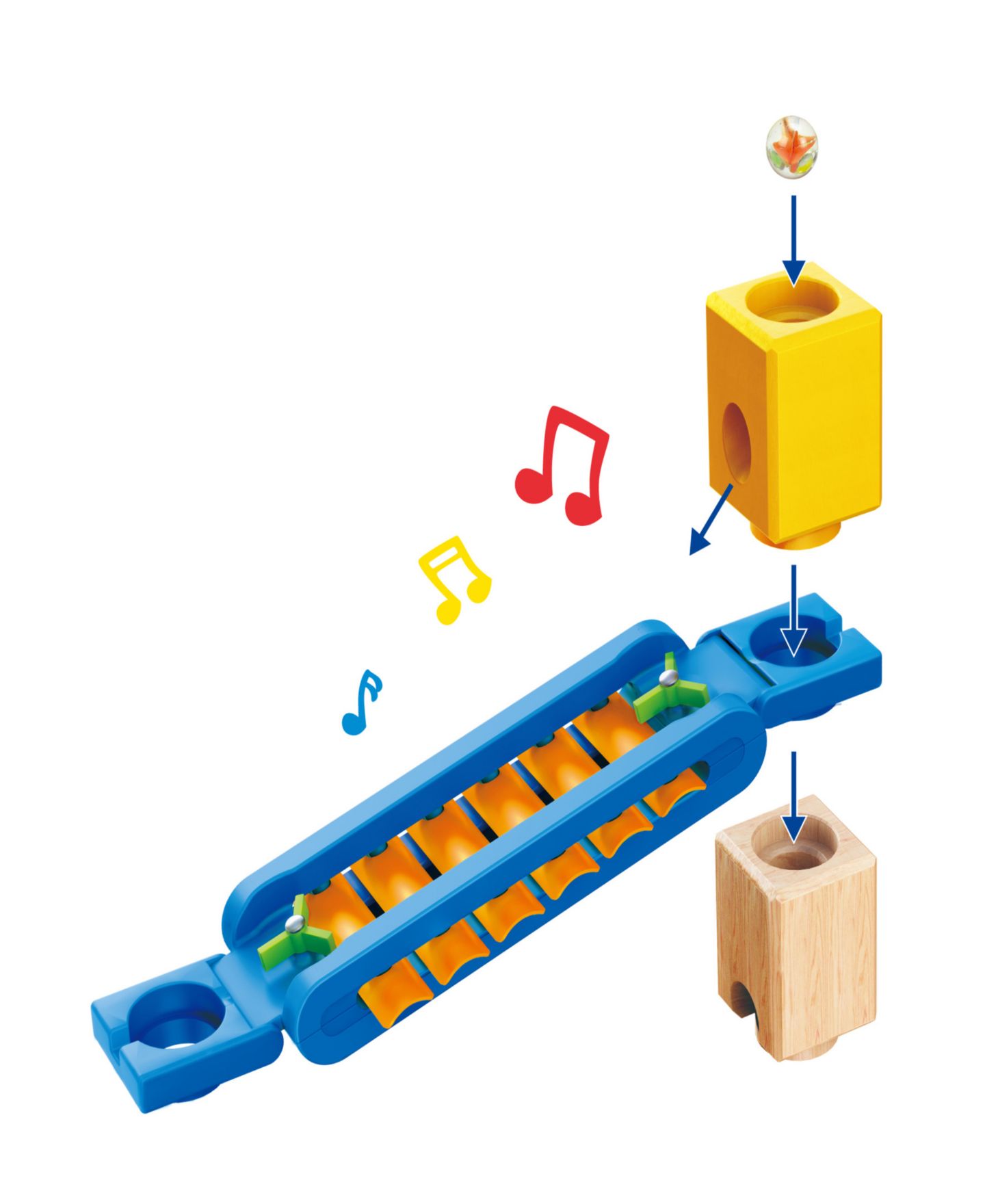 Детский конструктор Hape Super Spiral Quadrilla Marble Run Construction — фото 2