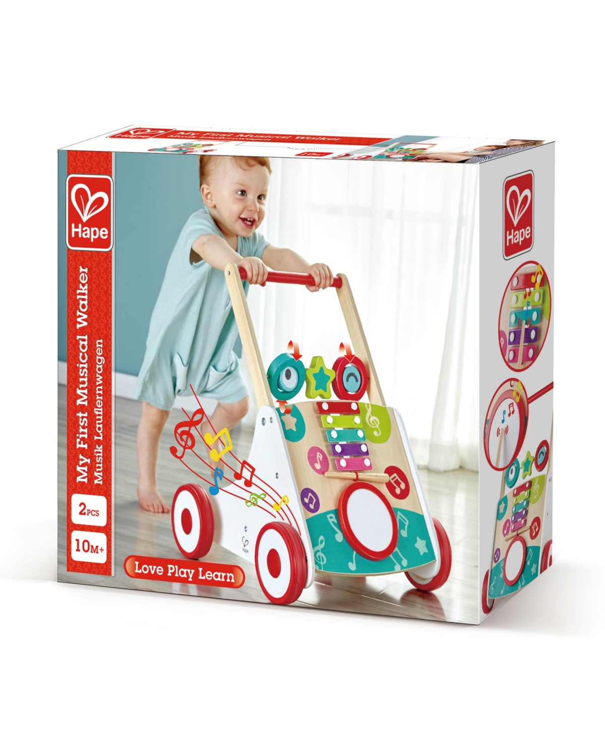 Hape My First Musical Walker Toddler Toy In Multi