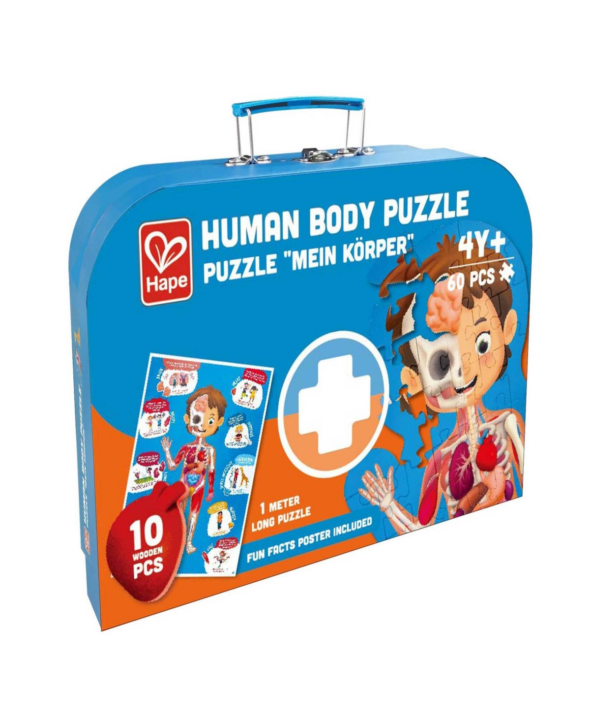 Shop Hape Wooden Human Body Puzzle, 60 Pieces In Multi