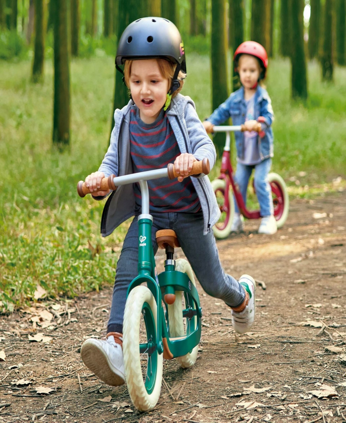 Shop Hape Get Up Go- Green Learn To Ride Balance Bike In Multi