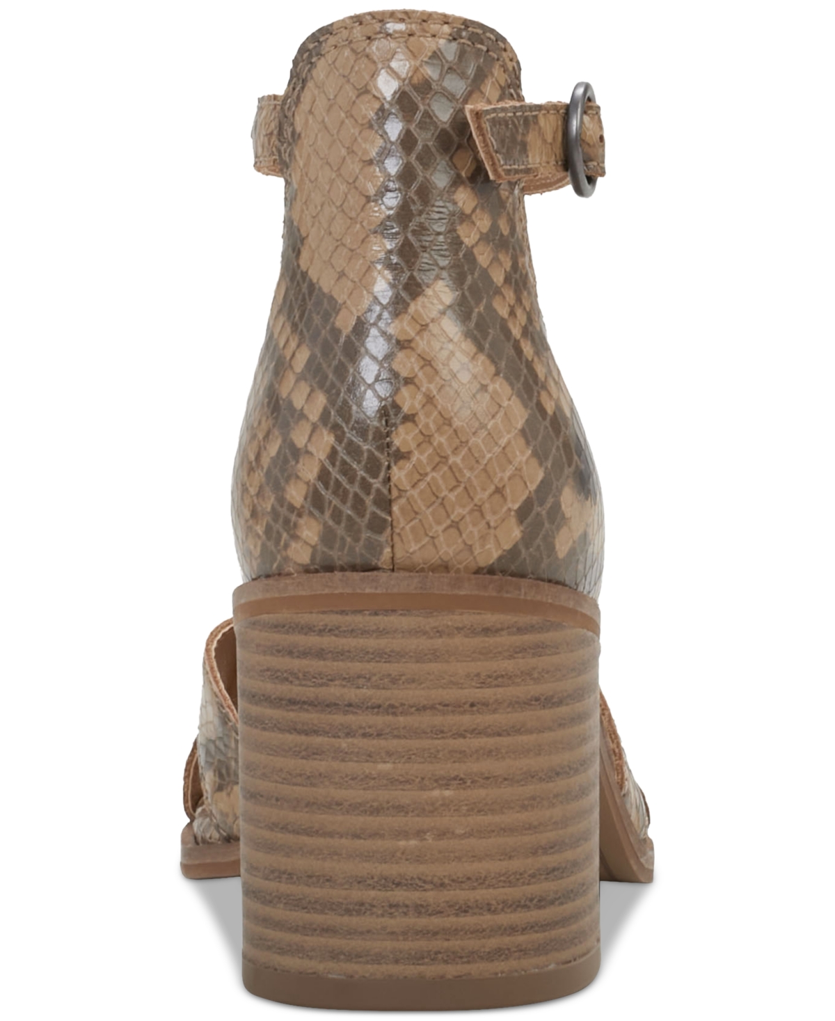 Lucky Brand Women's Sarwa Ankle Strap Dress Sandals -Snake Multi Leather
