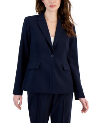 T Tahari - Women's Solid-Color Notch-Lapel One-Button Blazer