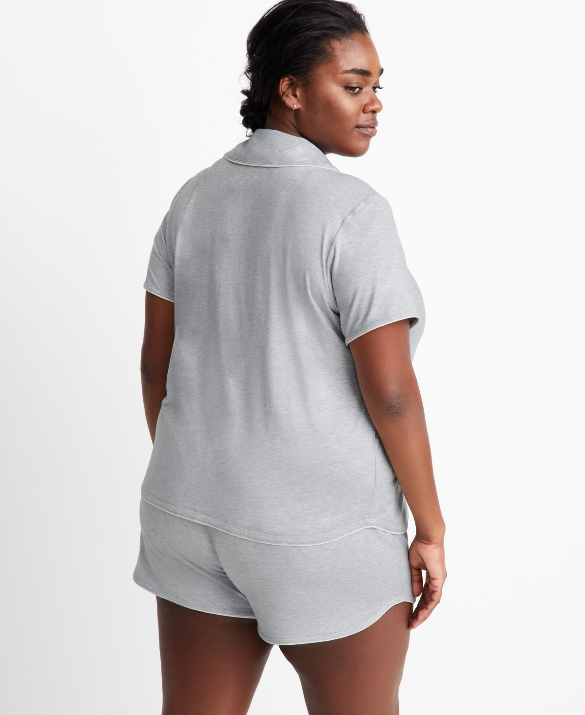 State of Day Women's 2-Pc. Short-Sleeve Notched-Collar Pajama Set Xs-3X, Created for Macy's