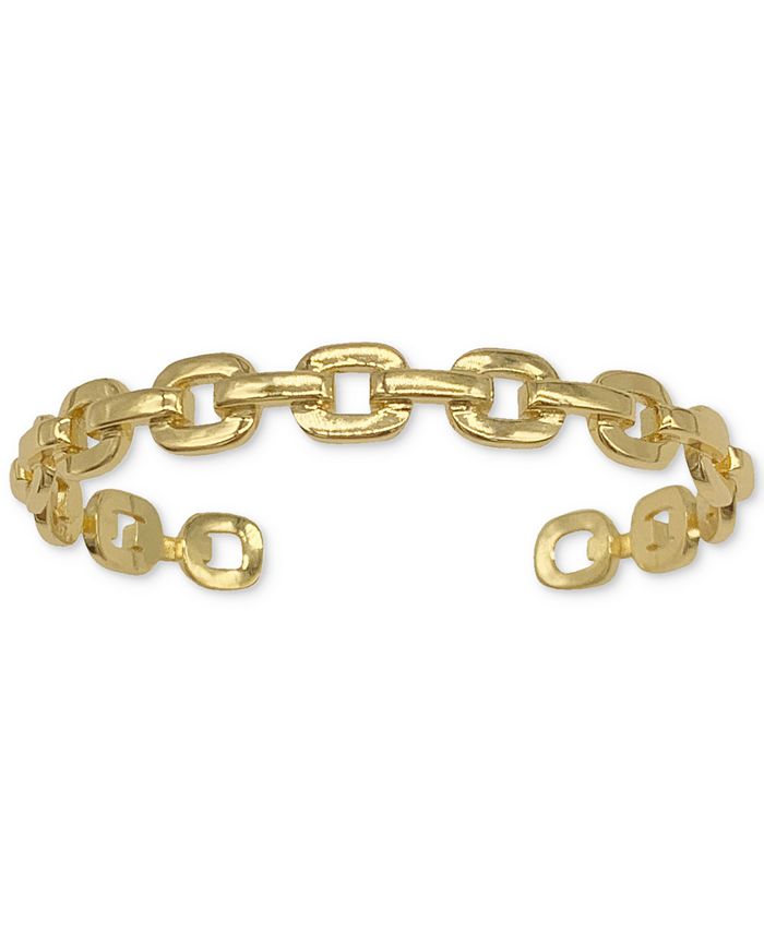 ADORNIA 14k GoldPlated Chain Link Cuff Bracelet Macy's