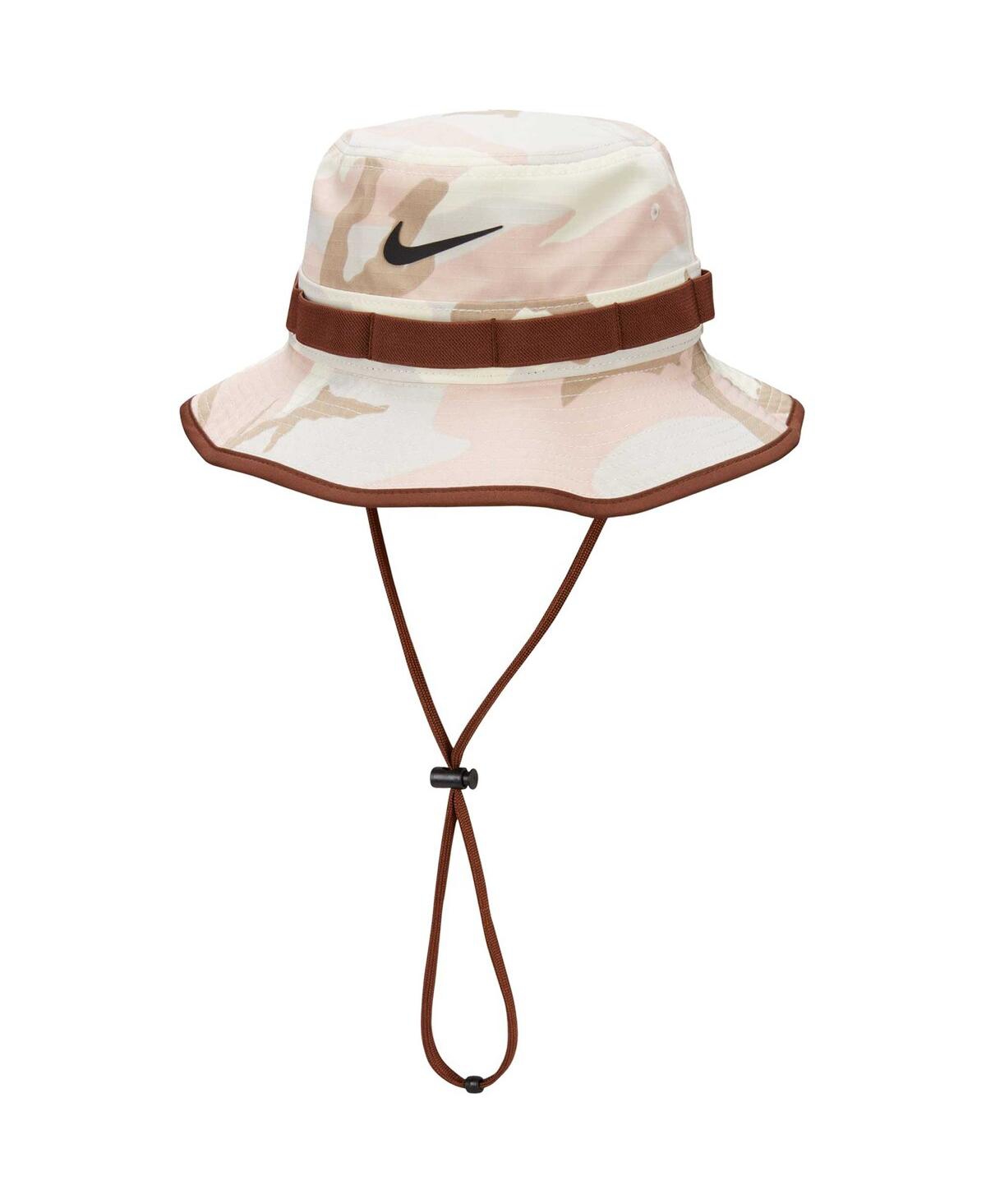Shop Nike Men's  Olive Apex Camo Performance Bucket Hat In Tan
