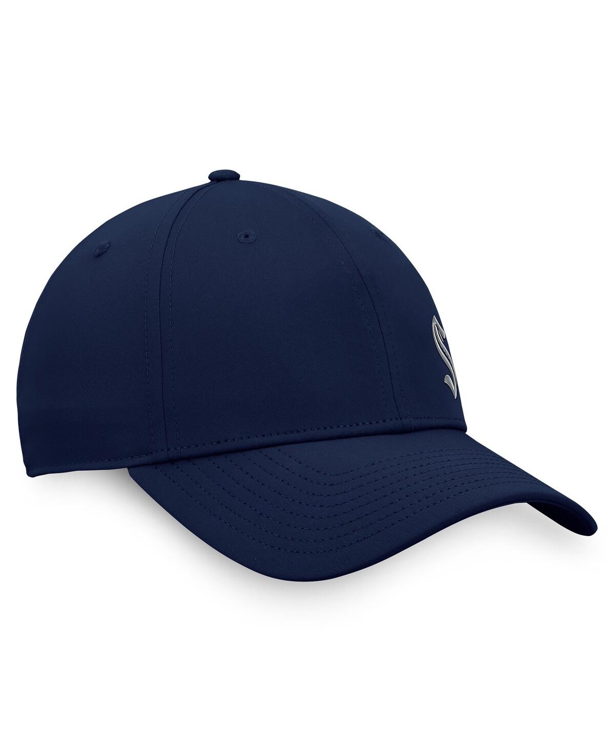 Fanatics Branded  Deep Sea Blue Seattle Kraken Authentic Pro Road Side Logo Adjustable Hat In Deep Sea Blue