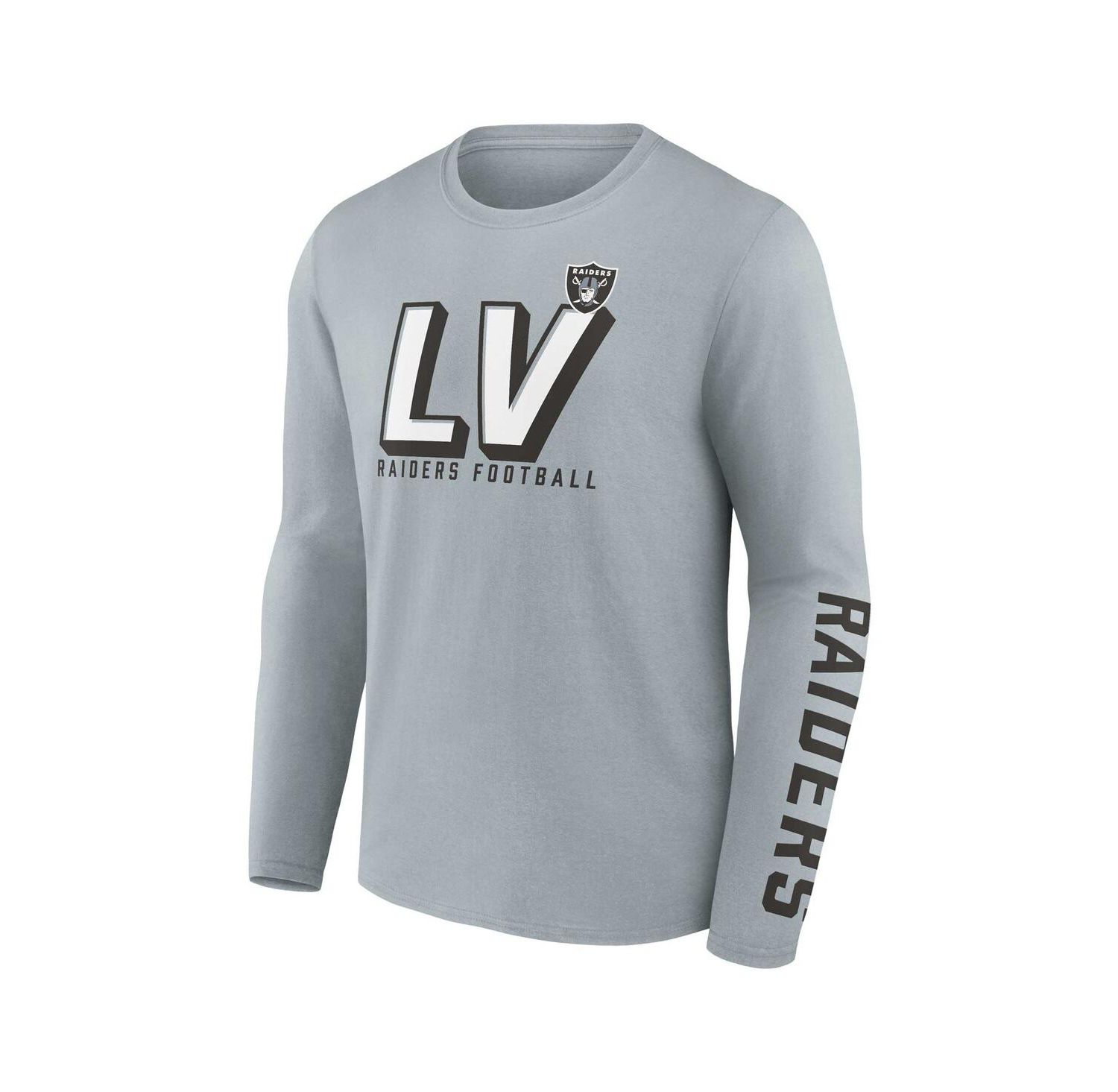 Men's Silver, Black Las Vegas Raiders Two-Pack T-shirt Combo Set
