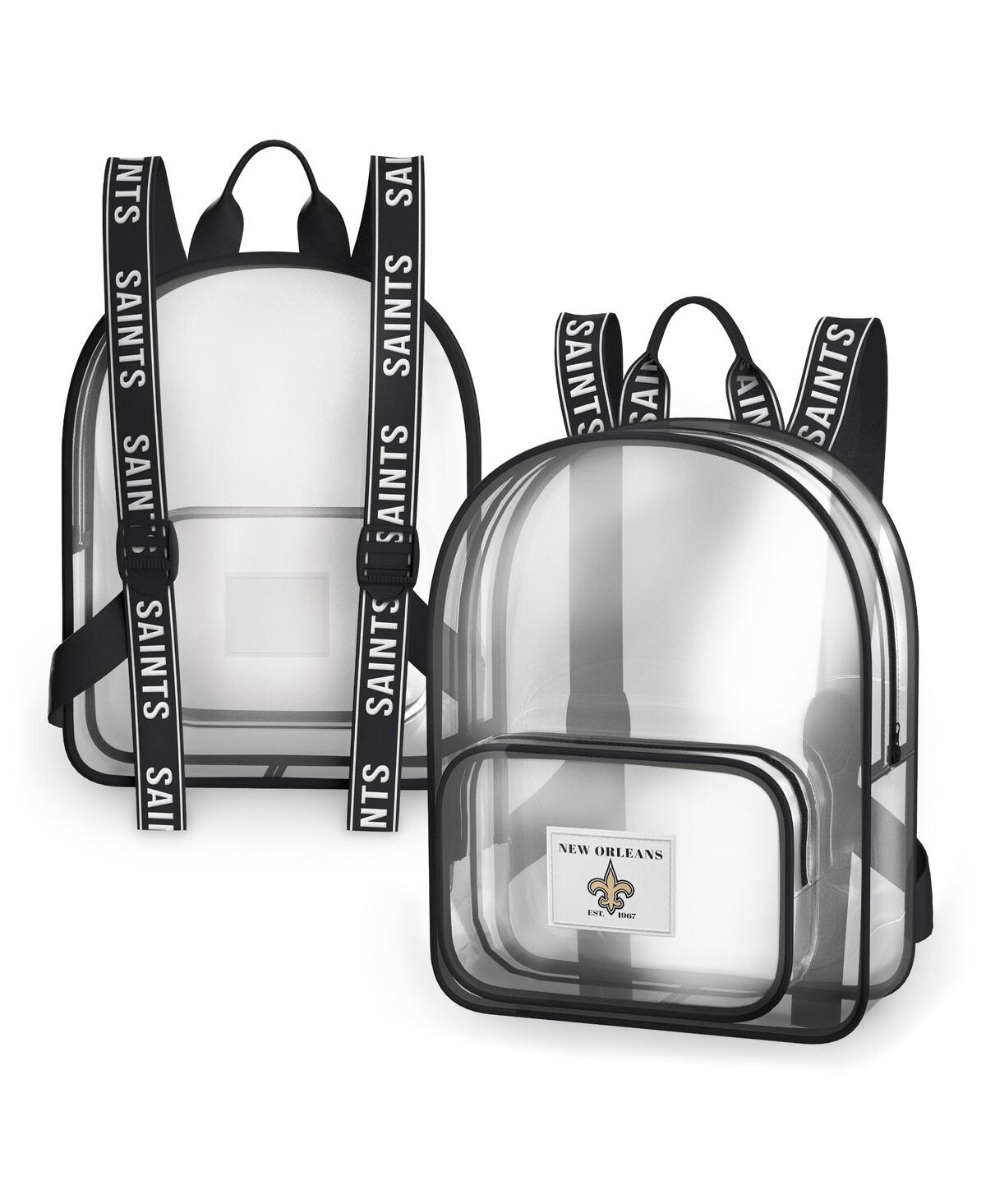 Men's and Women's Wear by Erin Andrews New Orleans Saints Clear Stadium Backpack - Clear