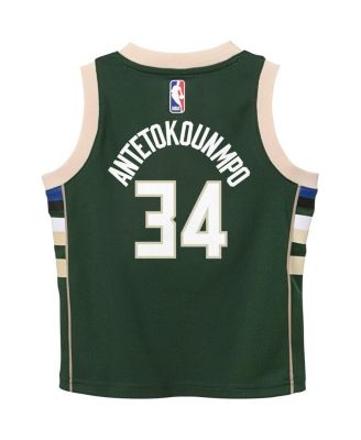 Toddler Boys and Girls Giannis Antetokounmpo Green Milwaukee Bucks Swingman Player Jersey - Icon Edition