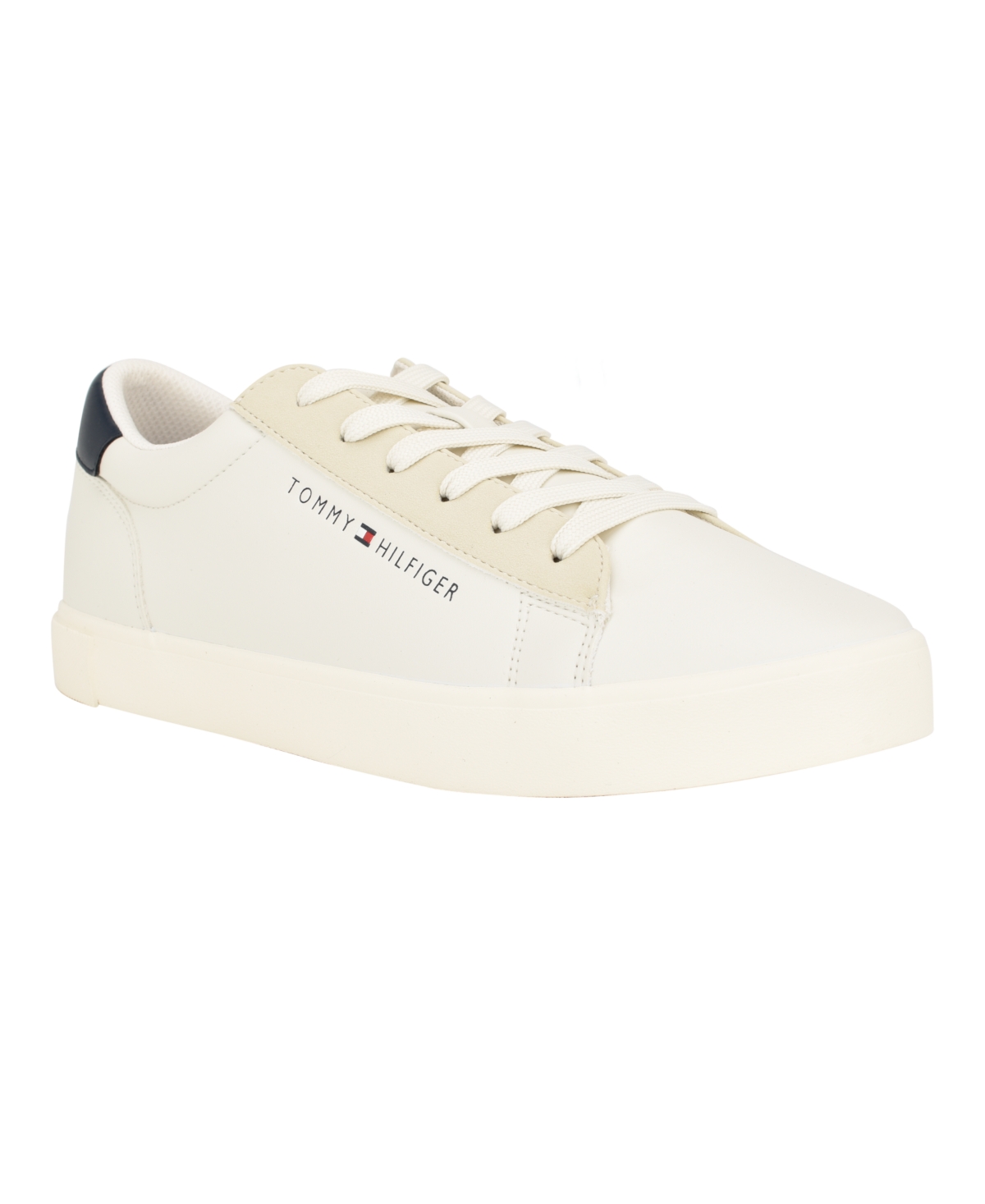 Tommy Hilfiger Men's Ribby Lace Up Fashion Sneakers In Cream,beige,navy
