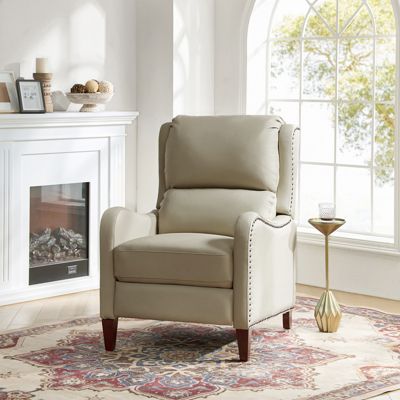 1 piece Leather Pushback Recliner chair