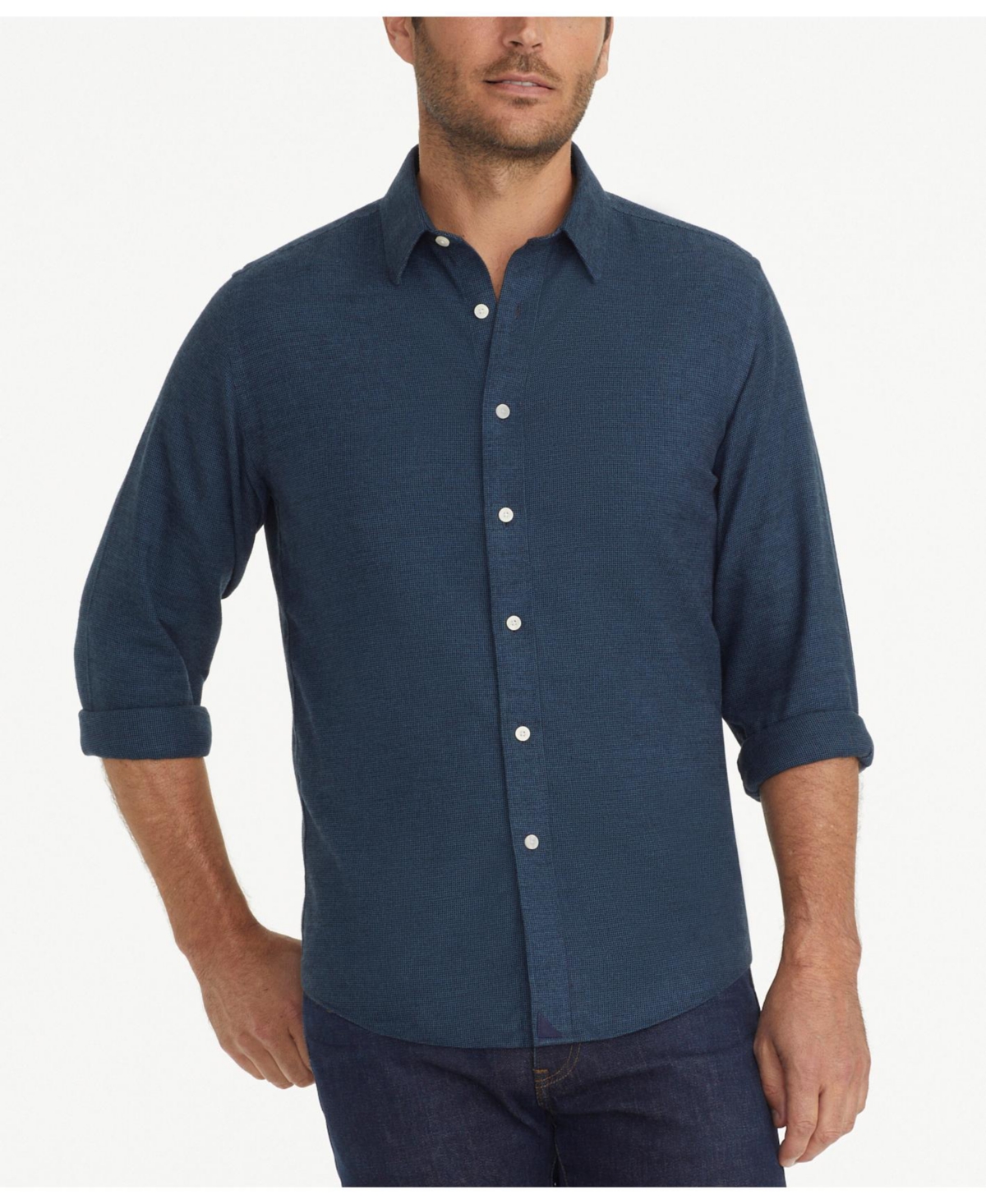 Men's Regular Fit Wrinkle-Free Veneto Button Up Shirt - Light green