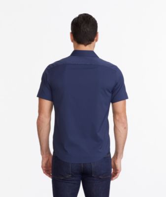 Men's Slim Fit Wrinkle-Free Performance Short Sleeve Gironde Button Up Shirt