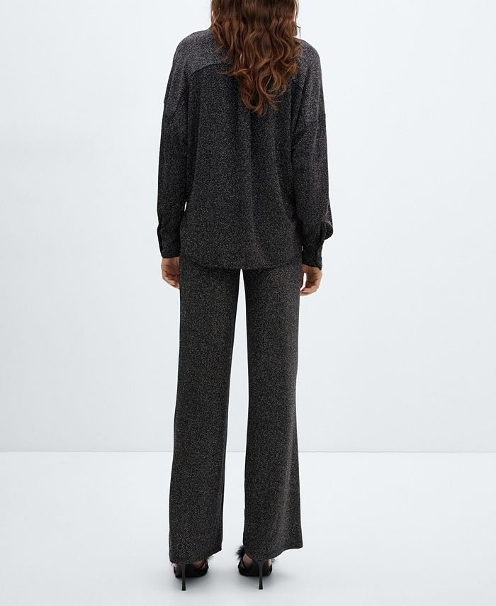 MANGO Women's Lurex Pants Macy's