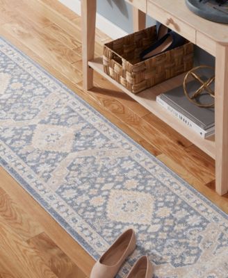 Shop Town & Country Living Town Country Living Everyday Rein Everwash 17 Area Rug In Blue,beige