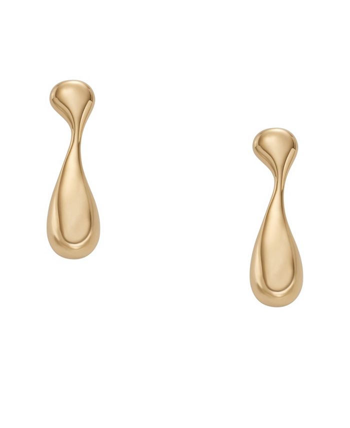 Skagen Women's Liquid Metal Gold-Tone Stainless Steel Drop Earrings ...