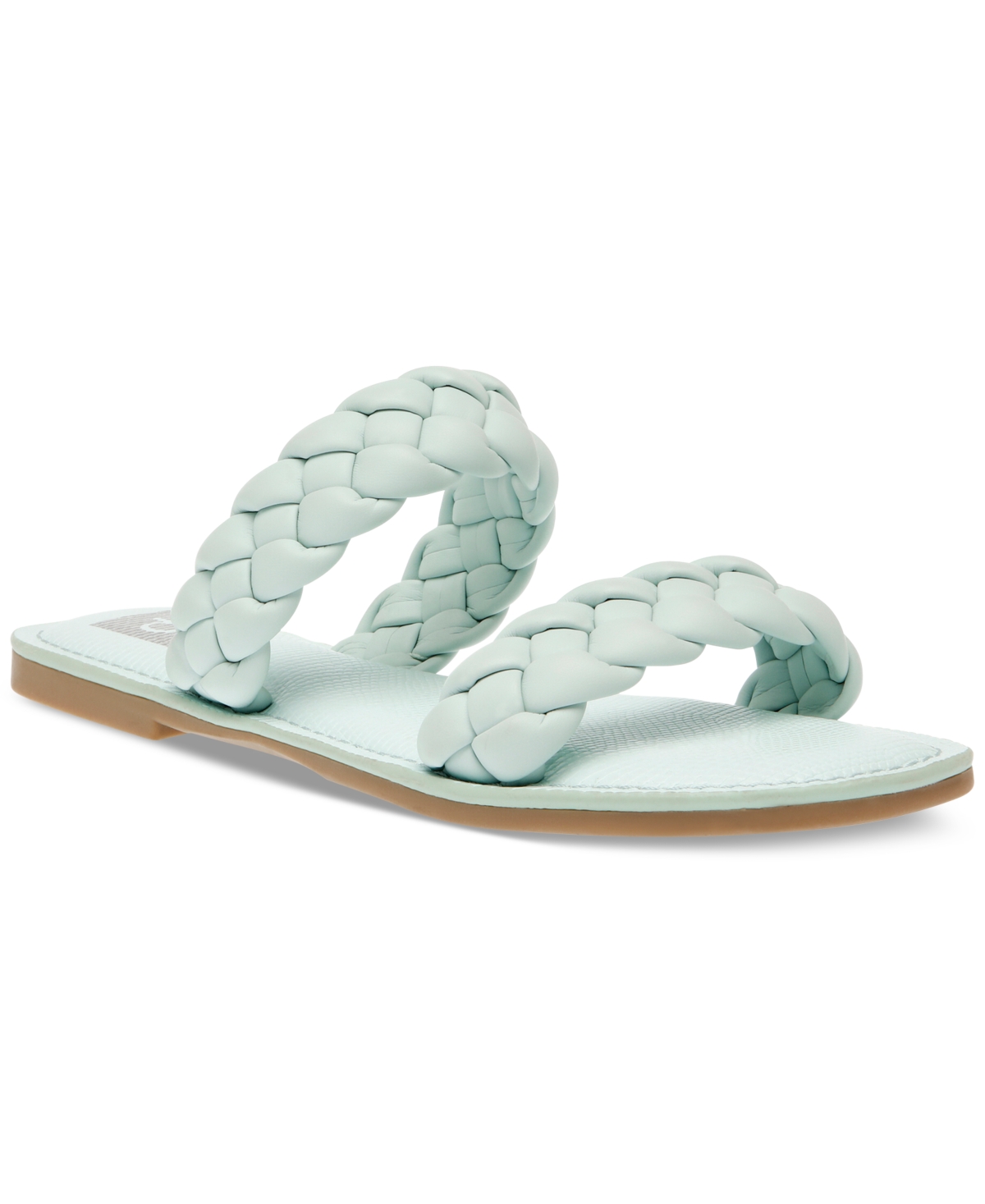 Dv Dolce Vita Women's Jocee Double Band Braided Slide Flat Sandals In Mint
