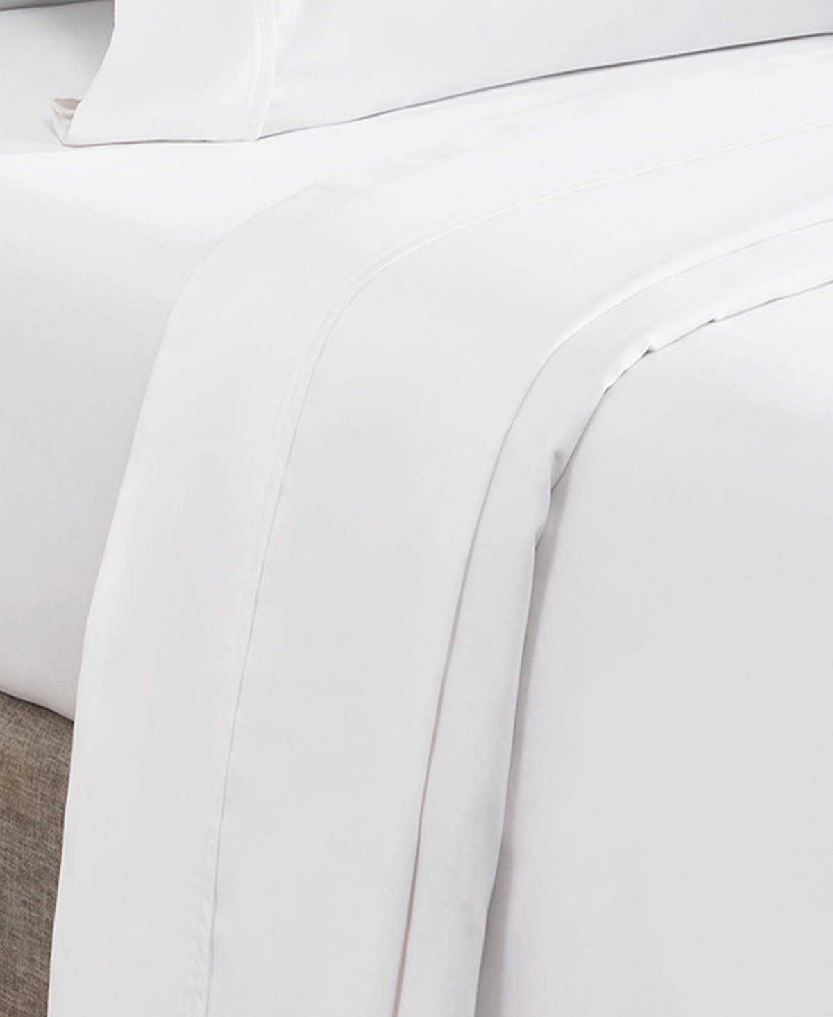 Design Den Luxury Flat Sheet Only - 400 Thread Count 100% Cotton Sateen, Soft, Breathable & Durable Top Sheet by