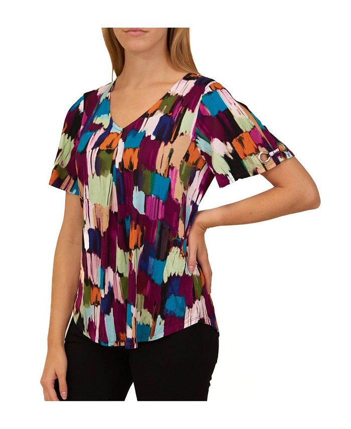 Cable & Gauge Women's VNeck Top with Grommet Macy's