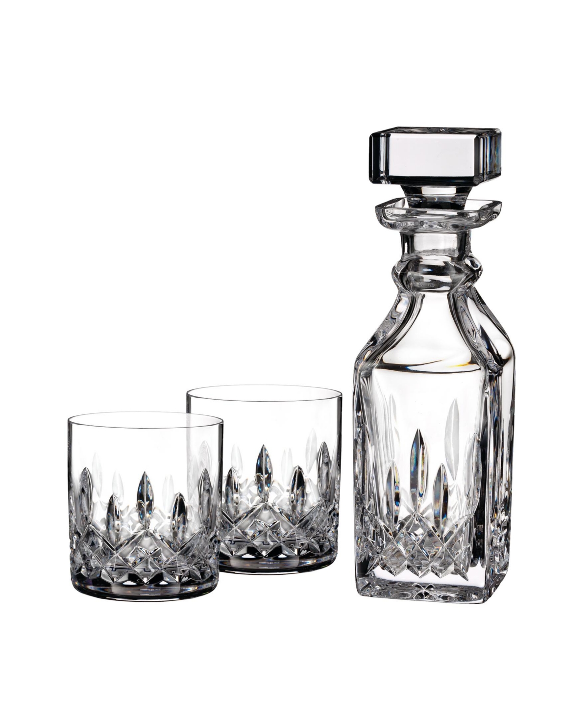 Waterford Connoisseur Lismore Mini Square Decanter & Pair Of Tumblers, 16floz In No Color
