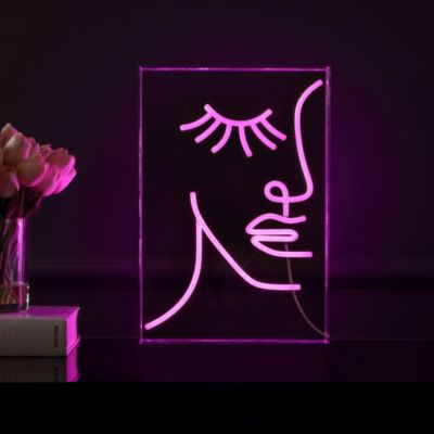 Half Face USB LED Neon Light in Glam Acrylic Box