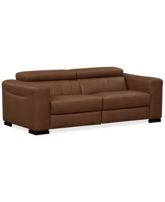 Rinan 86" 2-Pc. Leather Sectional with 2 Power Recliners, Created for Macy's