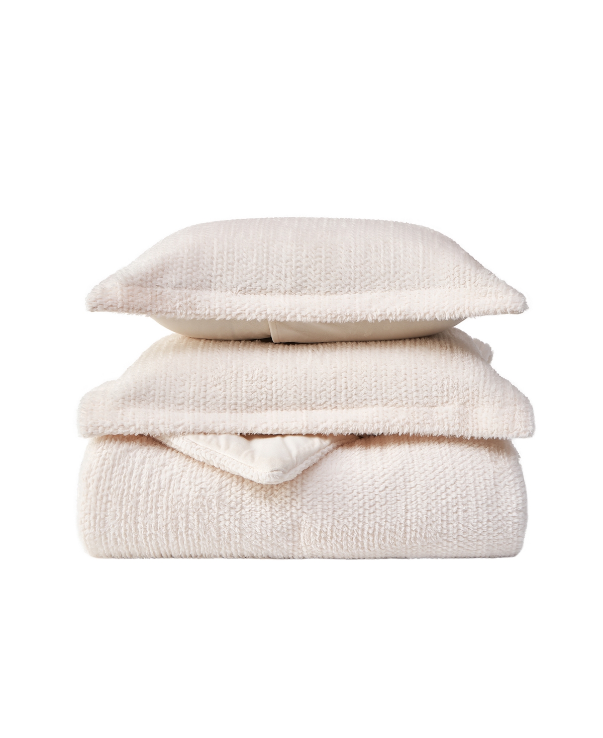 Royal Luxe Faux Fur to Mink Reversible 3 Piece Comforter Set,