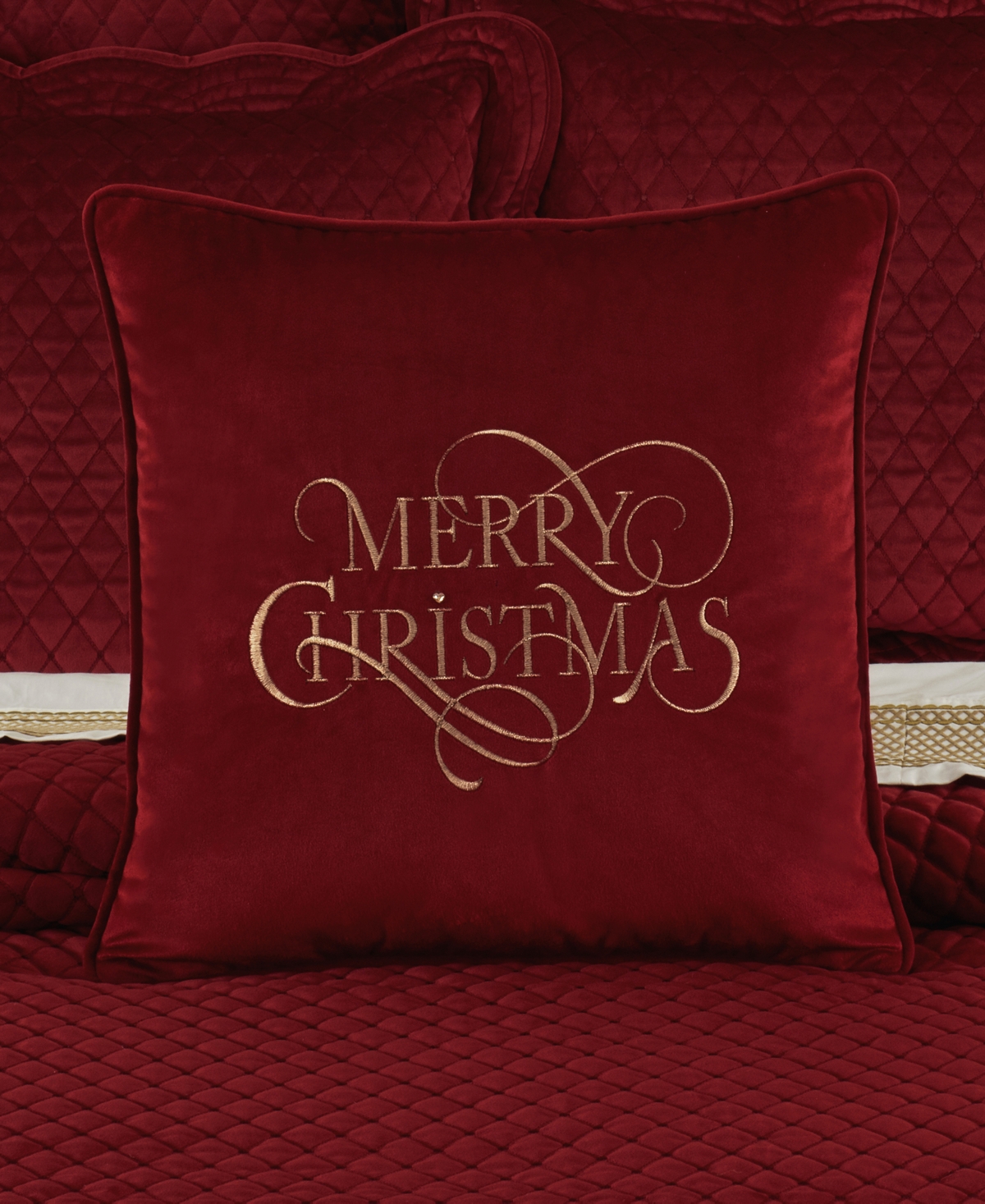 J Queen New York Merry Christmas Pillow,